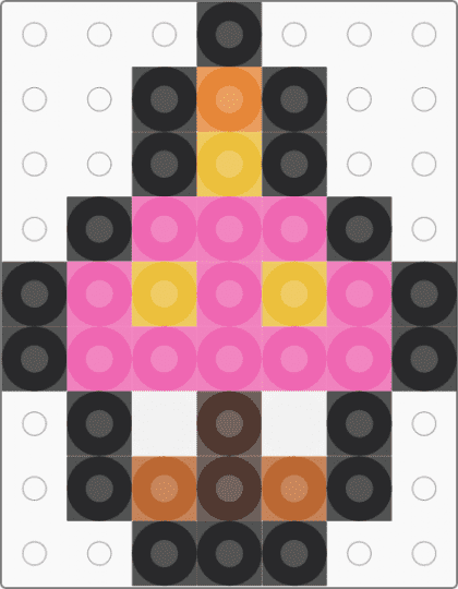 mini carl the/mr. cupcake - black,pink,small,tiny,charm,keychain,fnaf,five nights at freddys,video game,easy