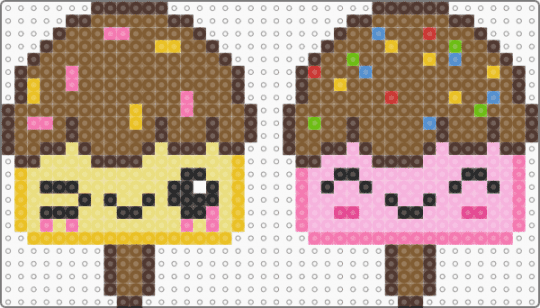 ice cream - brown,yellow,tan,pink,cute,kawaii,popsicle,ice pops,food,dessert,sweets,sweet