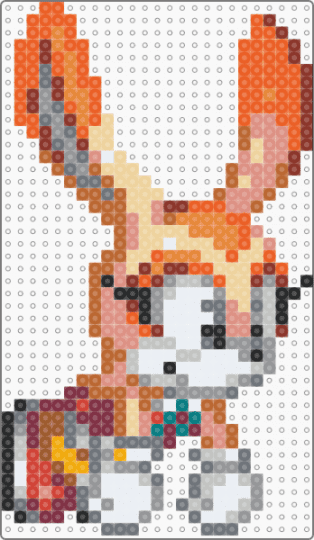 cream the rabbit sprite (flying) ver.2 - orange,gray,beige,tan,cute,kawaii,video game,sega,sonic the hedgehog,furry,bunny,animal