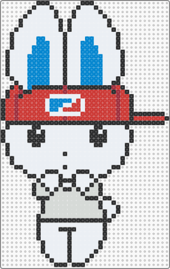 fred durst bunny becuz - white,red,blue,music,nu metal,numetal,rock,rabbit,limp bizkit