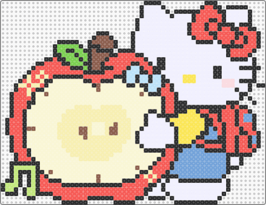 hello kitty - animals fruit, apple, cute kawaii, decoeation panel, kitten, kitty cat, red, sanrio animal, wall decor, white, yellow