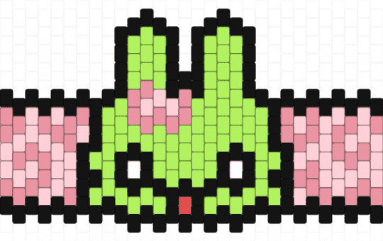 zomb bunneh brains cuff - animal, beige, bunny rabbit, emo, green, horror, monster, pink, undead, zombie