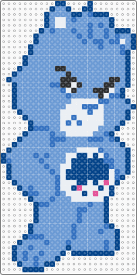 grumpy bear care bears 2007 - blue,light blue,cute,carebears,carebear,cartoon,animal,kawaii,care bear