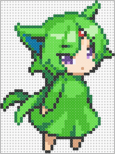moemon: shiny espeon (v1) - 2000s, anime, cute kawaii, eeveelution, green, nintendo, pokemon, video game, y2k