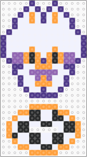 easy lolbit standee - beginner, five nights at freddys, fnaf, orange, purple, white