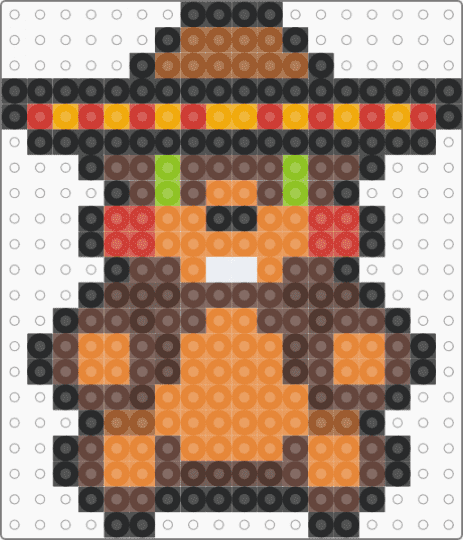 mini el chip - brown, charm, easy, five nights at freddys, fnaf, keychain, orange, small, tiny, video game