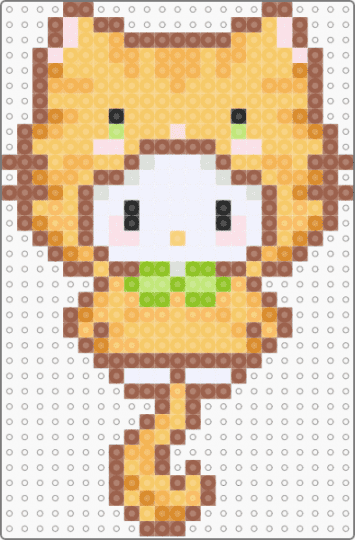 hello kitty orange tabby cat costume - cute kawaii, keychain, kitten cat, orange, pet, sanrio, tan, yellow