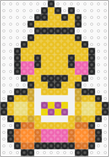mini toy chica ver.2 - charm, easy, five nights at freddys, fnaf, keychain, small, tiny, video game, yellow