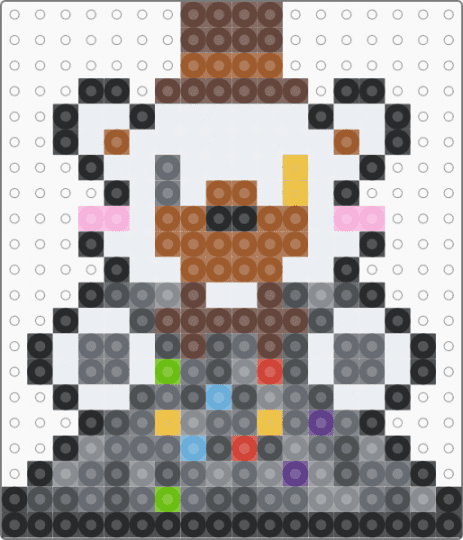 mini molten freddy ver.2 - brown,tan,gray,purple,small,tiny,charm,keychain,fnaf,five nights at freddys,video game,easy