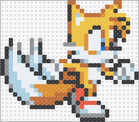tails on the run - colorful, light blue, miles prower, orange, sonic the hedgehog, video game, yellow