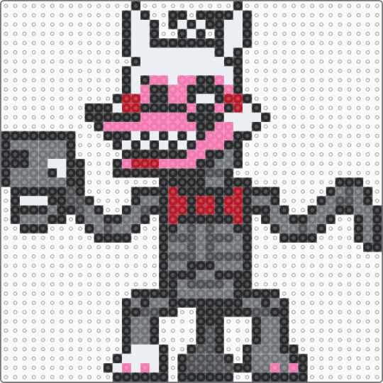 retro mangle sprite by tging - black,gray,fnaf,five nights at freddys,video game,horror
