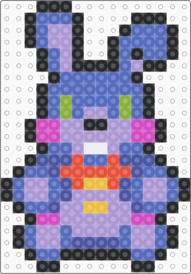 mini rockstar bonnie - blue,pink,small,tiny,charm,keychain,fnaf,five nights at freddys,video game,easy