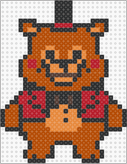 retro toy freddy sprite by tging - red,fnaf,five nights at freddys,video game,horror