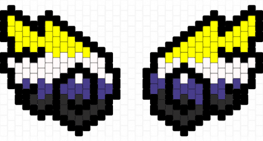 enby angel wings - black,yellow,purple,accessory,pride,lgbt,lgbtq,lgbtqia,nonbinary,non binary,enbie