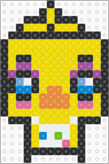 chibified toy chica - charm, five nights at freddys, fnaf, keychain, mini, video game, yellow
