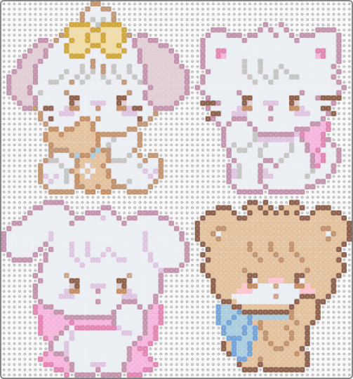 souffle, mousse, cammy, latte - white,beige,pink,cute,kawaii,rabbit,keychain,kitty cat,bear,puppy dog,animals