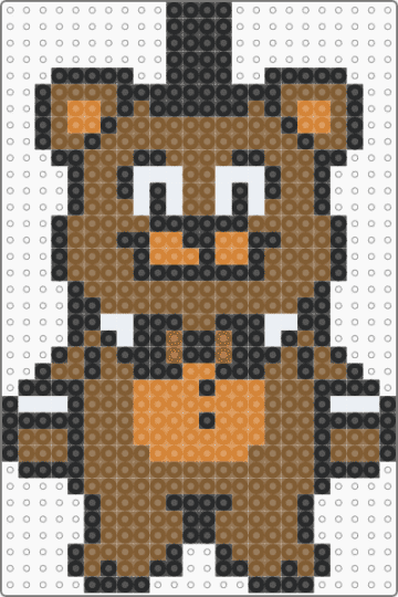 retro freddy sprite by tging - tan,fnaf,five nights at freddys,video game,horror,8bit