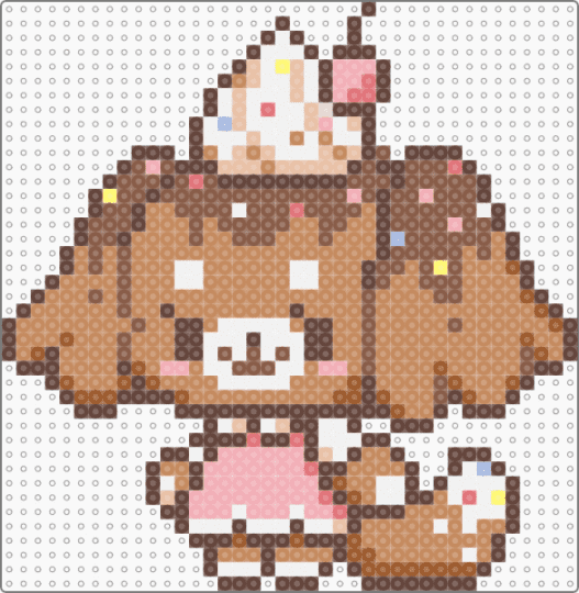 choco n' sprinkle pup - brown,tan,puppy,cute,kawaii,dog,food,chocolate,animal,sweets