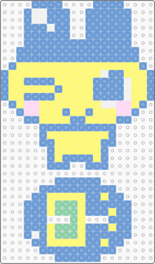 mametchi standee - 2000s, animal animals, cute kawaii, light blue, pastel, tamagotchi, virtual pet, yellow