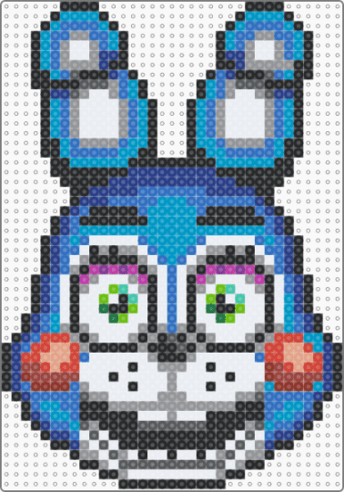 toy bonnie - gray,blue,light blue,fnaf,five nights at freddys