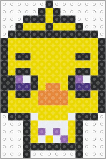 chibified chica - charm, five nights at freddys, fnaf, keychain, mini, video game, yellow