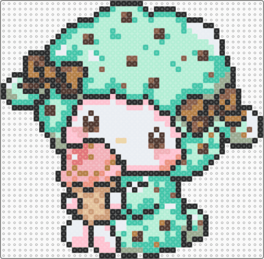 choco mint sweet piano ♫ - teal,light blue,tan,sanrio,hello kitty,cute,kawaii,sheep,lamb,ice cream,animal