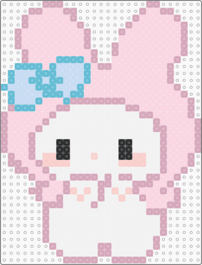 my melody - animal, animals, bunny rabbit, cute, hello kitty, kawaii, pink, sanrio, white