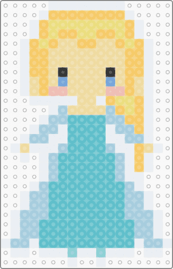 elsa - cartoon, disney, easy, frozen, princess, teal, yellow
