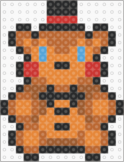 mini toy freddy - tan,orange,small,tiny,charm,keychain,fnaf,five nights at freddys,video game,easy