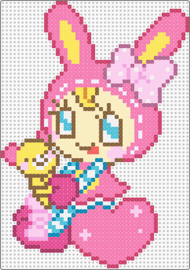 mezzo piano: berry-chan and koron-chan - 2000s, bunny rabbit, cute kawaii, cutecore, detailed big large, kawaiicore, pink, y2k