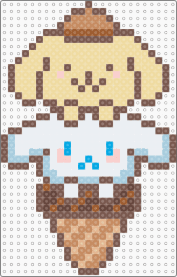 pompompurin 'n cinnamoroll ice cream - tan,beige,cute,kawaii,sanrio,puppy dog,hello kitty,food,sweets