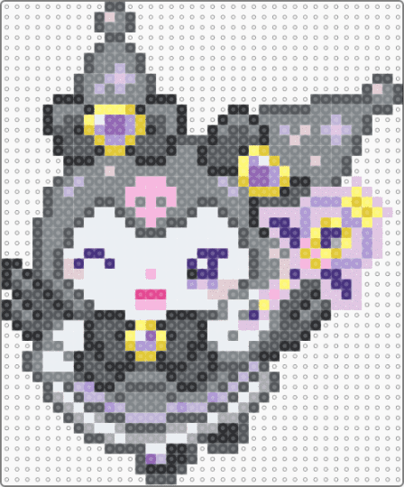 magical girl kuromi - gray,sanrio,hello kitty,cute,kawaii,animal,lolita,gothic