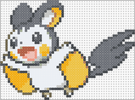 gen 5 emolga - animal, cute, flying squirrel, gray, kawaii, nintendo, pokmon, video game, yellow