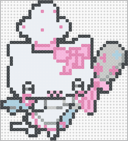 baker pupu (扑扑) from baobaopupu (饱饱扑扑) (ver. 2) - white,pink,cat,kitty,kitten,animal,cute,kawaii,small,chibi