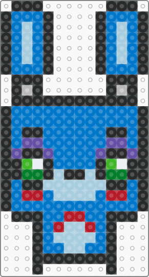chibified toy bonnie - black, blue, charm, five nights at freddys, fnaf, keychain, light blue, mini, video game