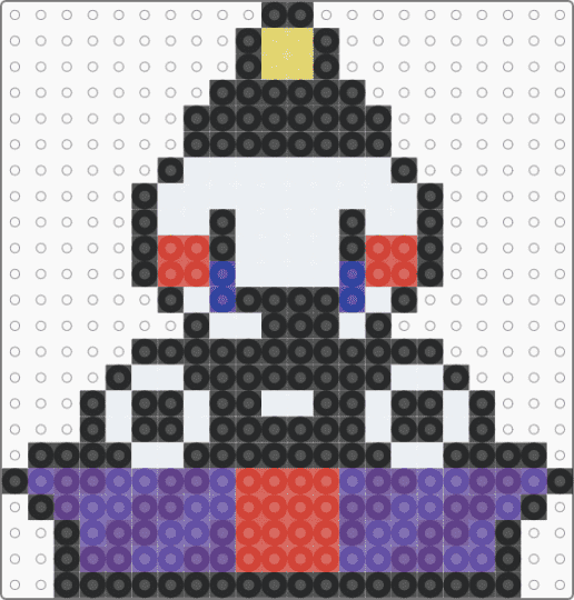 mini security puppet/marionette ver.1 - black,purple,small,tiny,charm,keychain,fnaf,five nights at freddys,video game,easy