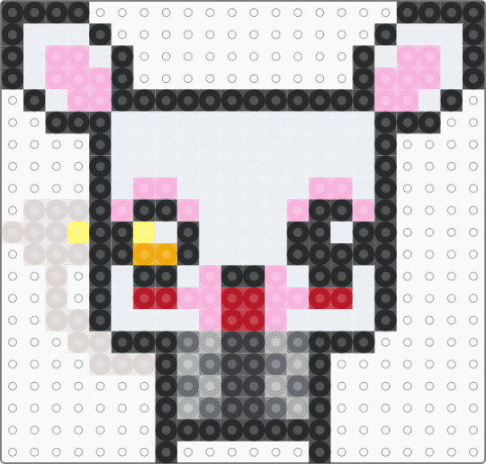 chibified mangle - white,gray,pink,beige,fnaf,five nights at freddys,keychain,mini
