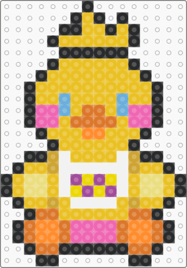 mini toy chica ver.1 - yellow,orange,small,tiny,charm,keychain,fnaf,five nights at freddys,video game,easy