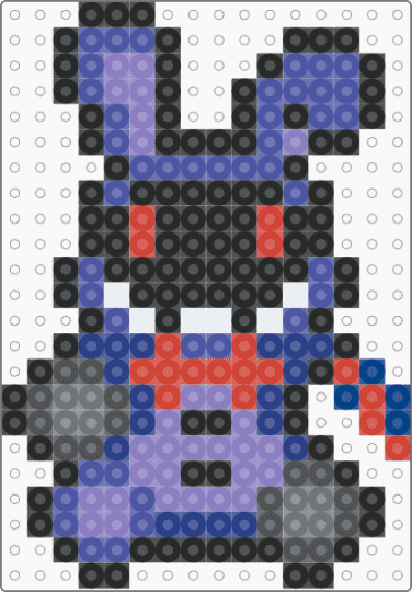 mini withered bonnie - black,purple,pink,small,tiny,charm,keychain,fnaf,five nights at freddys,video game,easy