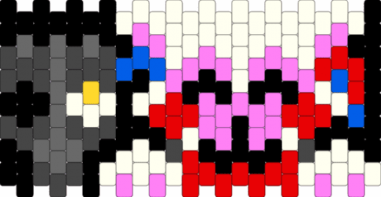 mangle with endo head cuff - brown, cute kawaii, five nights at freddys, fnaf, fox, furry, heart, pink, red, video game