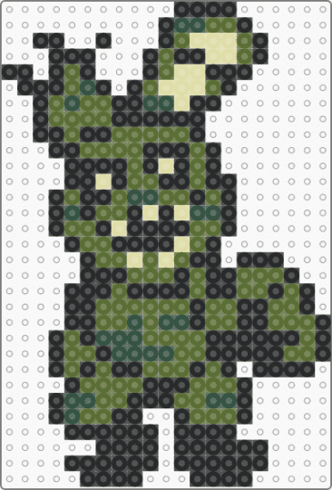 retro springtrap sprite by Inactiveherenow - 8bit, black, five nights at freddys, fnaf, gold, horror, keychain, video game