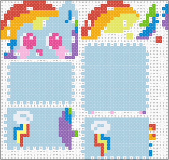 (mlp drawer set) rainbow dash box (check desc for assembly) - 3d, chest, cute, decor, decoration, kawaii, light blue, my little pony