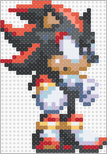 shadow the hedgehog sprite - animal, black, colorful, furry, pink, red, sega, sonic, tan, video game