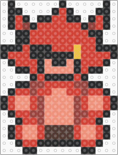 mini foxy ver.1 - red,orange,small,tiny,charm,keychain,fnaf,five nights at freddys,video game,easy