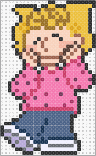 flustered sally brown ^_^ - 90s cartoon, animated character, beige, blue, charlie brown, cute, pink, silly, snoopy, web comic, yellow