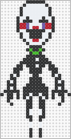 retro puppet sprite by tging - black,white,red,fnaf,five nights at freddys,video game,horror,marionette