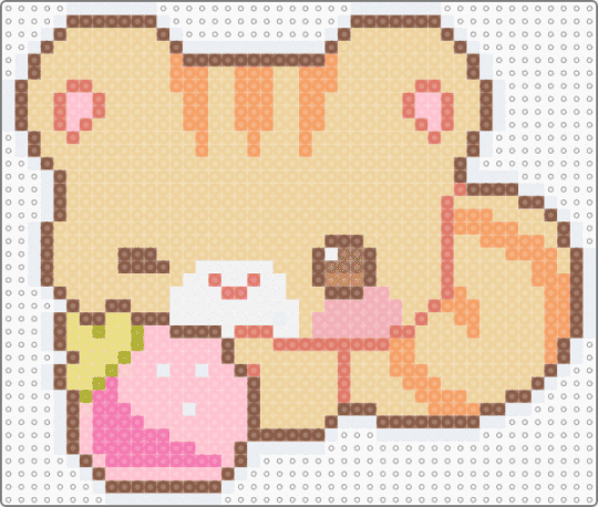 squirrel strawberry - tan,beige,orange,cute,kawaii,animal,animals,food,fruit