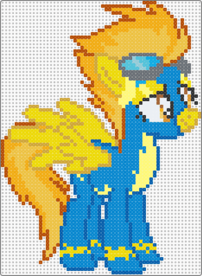 spitfire - animal, animals, blue, cartoon, horse, mlp, my little pony, orange, pegasus, spit fire, yellow