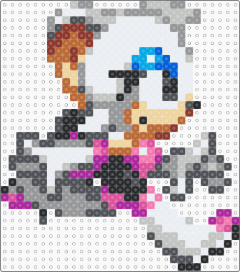 rogue the bat sprite (walking) - animal, animals, beige, cute, furry, gray, kawaii, pink, sega, sonic the hedgehog, video game