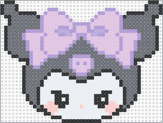 kuromi head - pink,gray,cute,kawaii,sanrio,hello kitty,bow